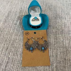 NWT Sterling Silver & Turquoise Ring Set